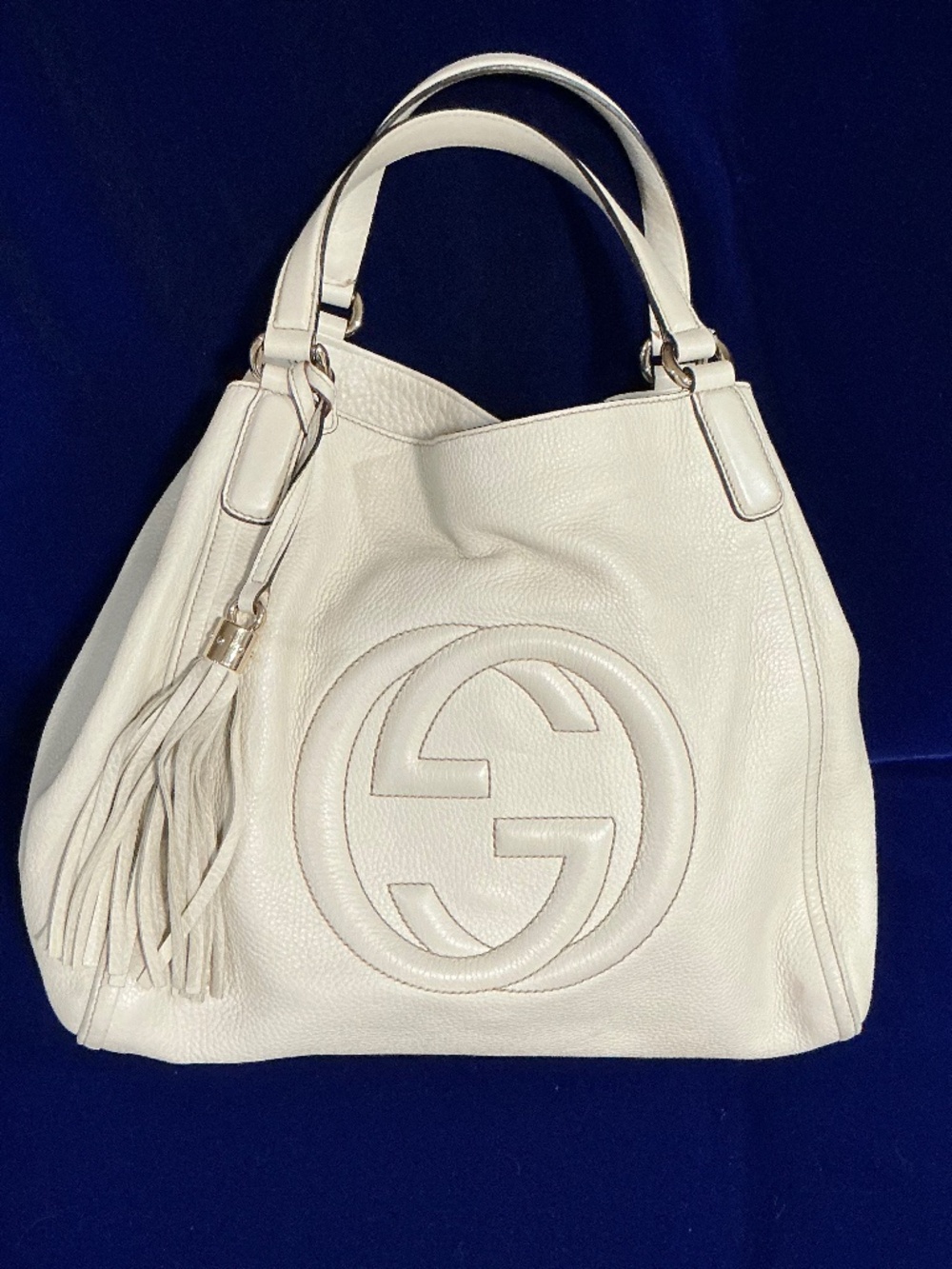 GUCCI SOHO large ivory tote bag